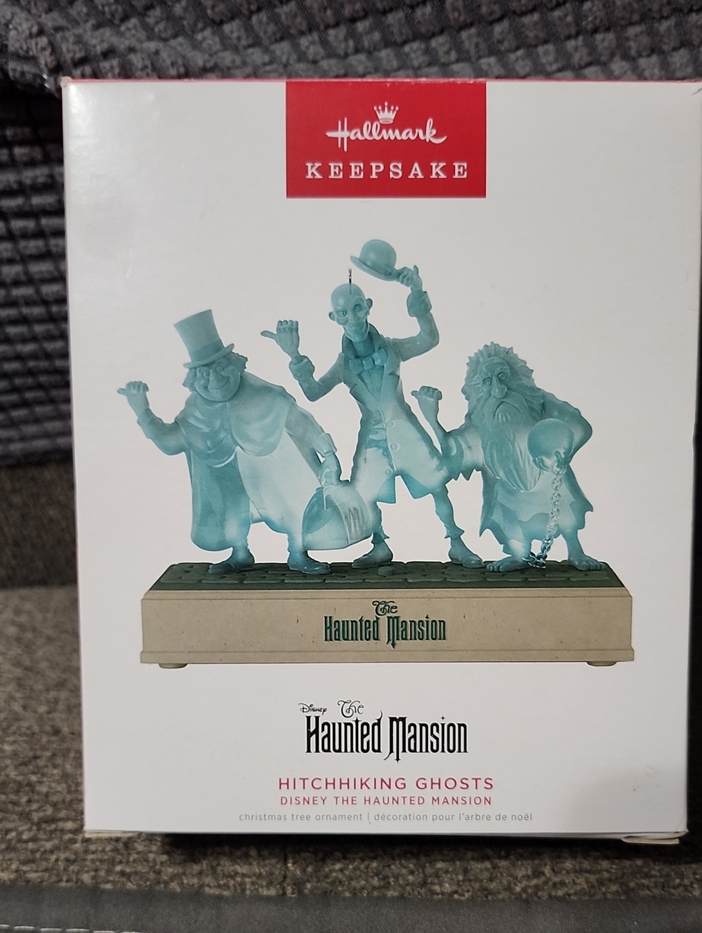 Hallmark Keepsake Hitchhiking Ghosts Ornament - Aqua Translucent